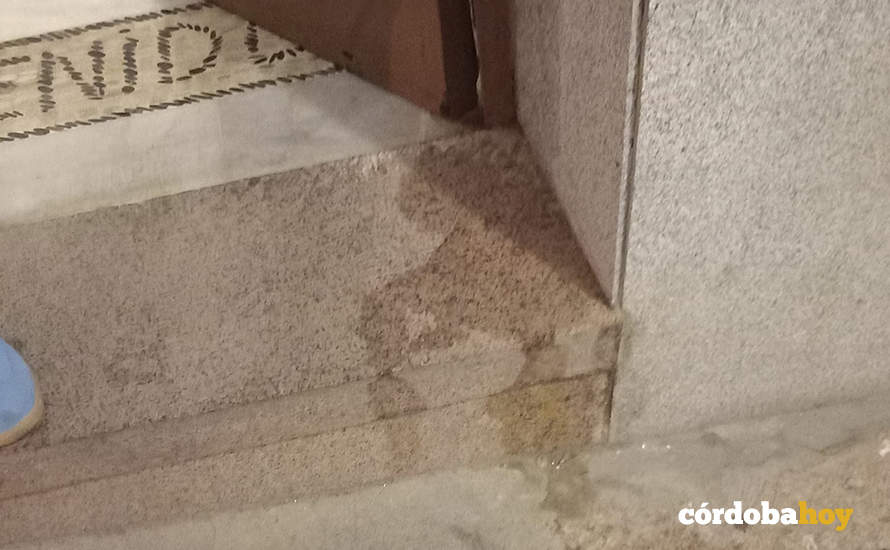 Meada en la puerta de una casa del Casco