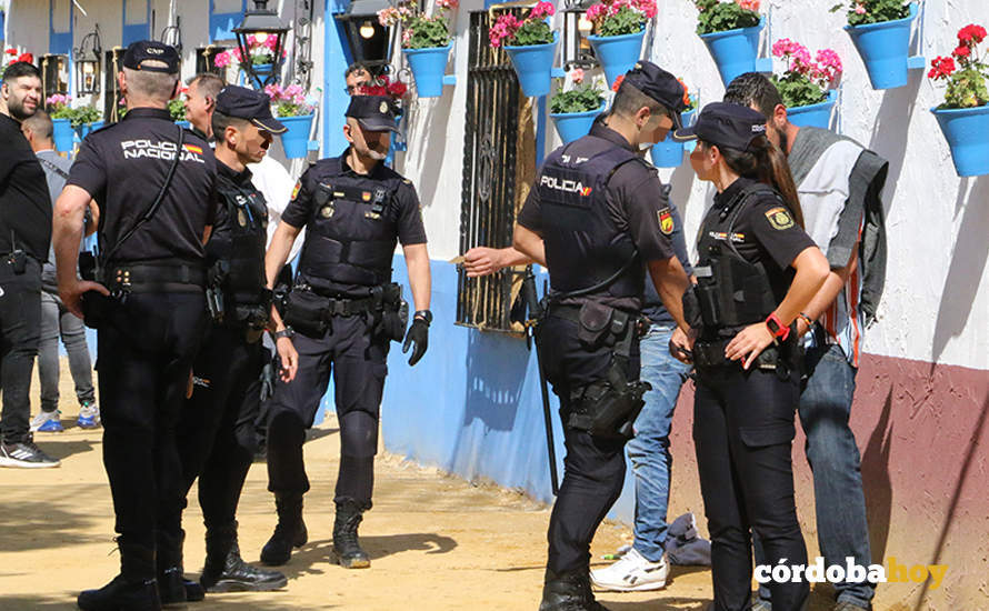 Actuación de la Policía Nacional en el recinto ferial, en una imagen de archivo