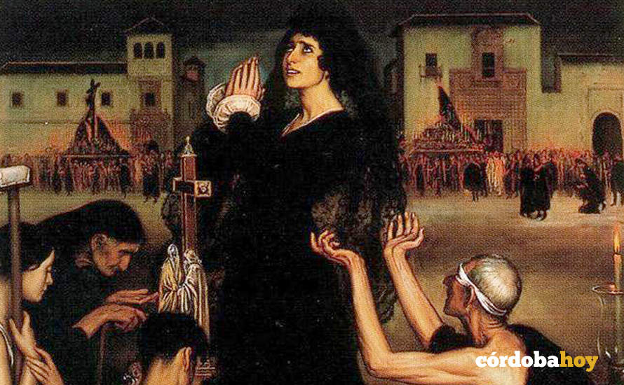 Detalle de 'La Saeta' de Julio Romero de Torres
