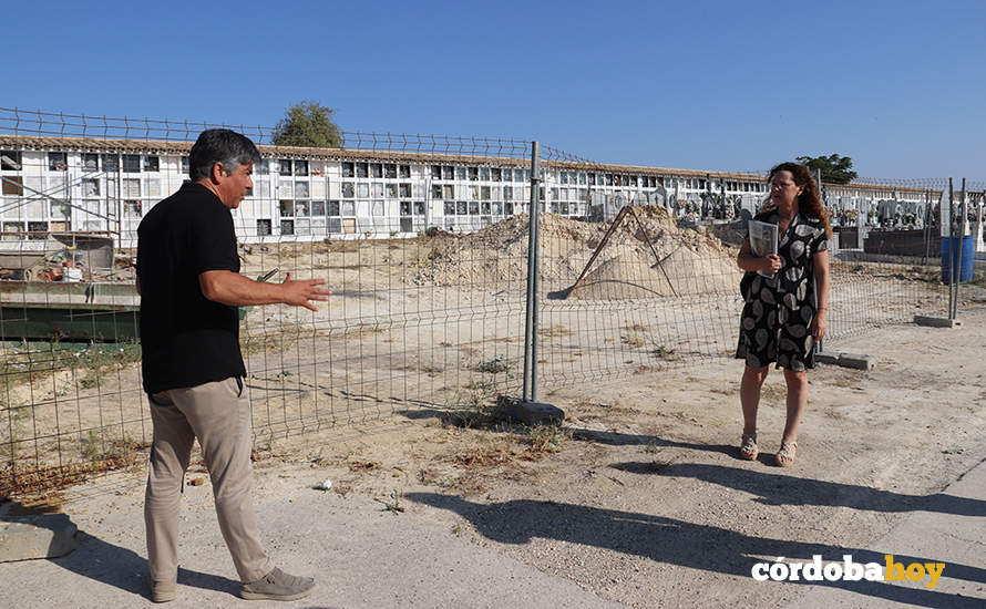 Lugar donde se van a realizar las catas en el cementerio de Montilla