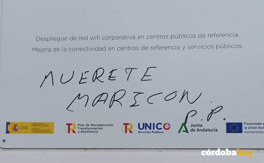 La pintada contra el alcalde El Carpio
