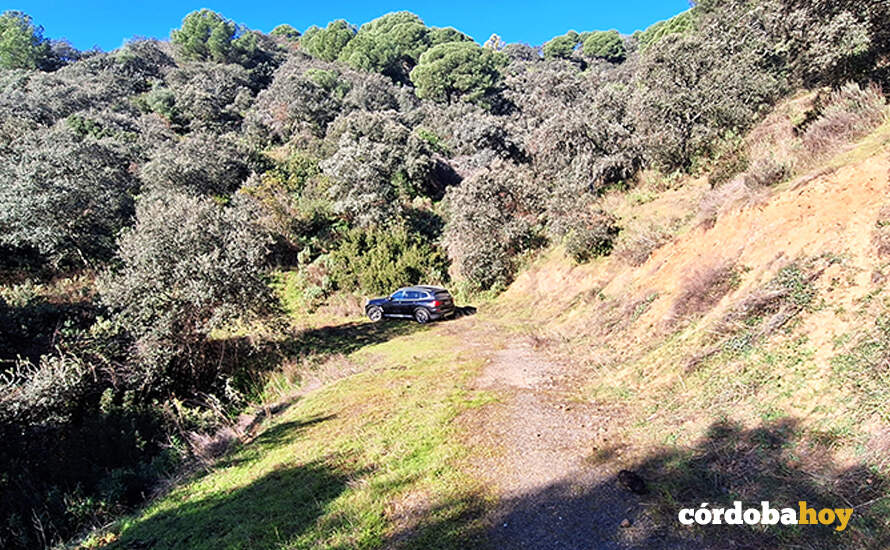 Uno de los 4X4 de montero en el camino de Los Villares FOTO ECOLOGISTAS EN ACCIÓN