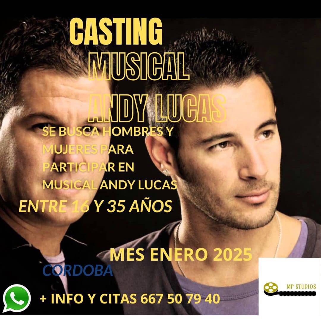 Cartel del casting para el musical de Andy Lucas