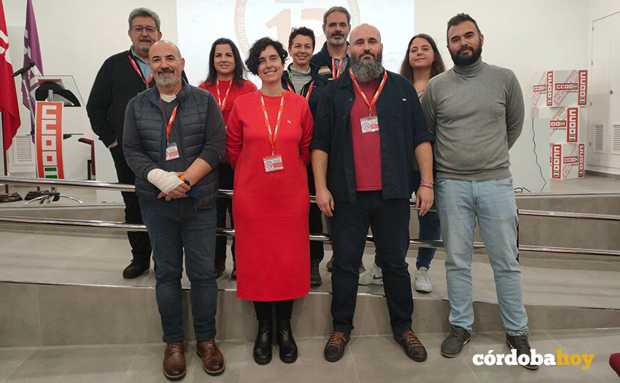 La nueva ejecutiva del Sindicato de Enseñanza de CCOO de Córdoba FOTO CCOO