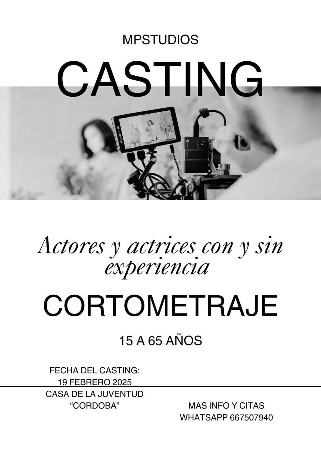 Cartel anunciador del casting