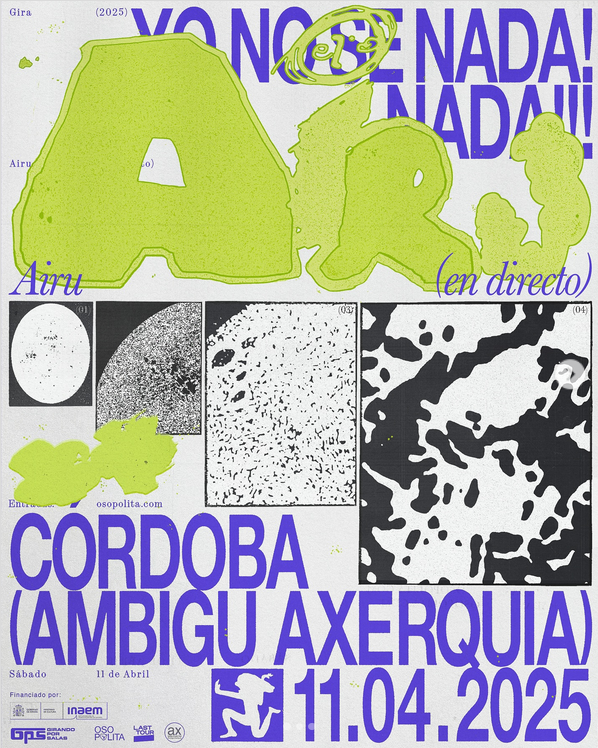 Cartel del concierto de Airu en Córdoba