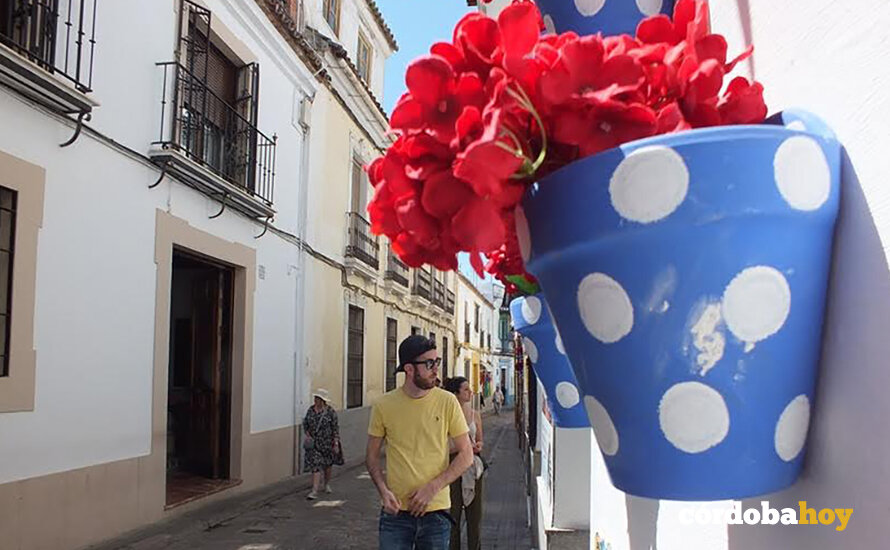 Flores de plástico para confundir al turista en el Casco Histórico FOTO CONSEJO DE DISTRITO CENTRO