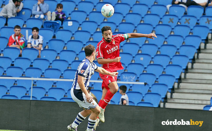 Rubén Alves en un lance del partido entre la Real Sociedad B y el Córdoba FOTO CCF