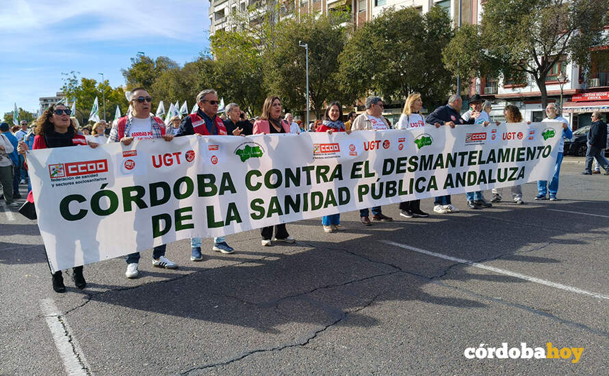 Manifestación en defensa de la sanidad pública en Córdoba FOTO CCOO