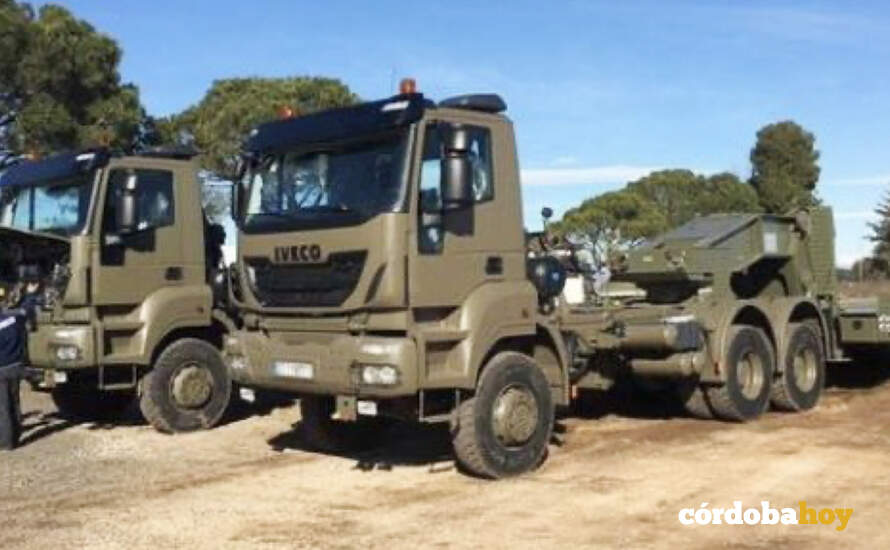 Camiones del Ejercito de Tierra empleados en el proyecto Manpredic FOTO UCO
