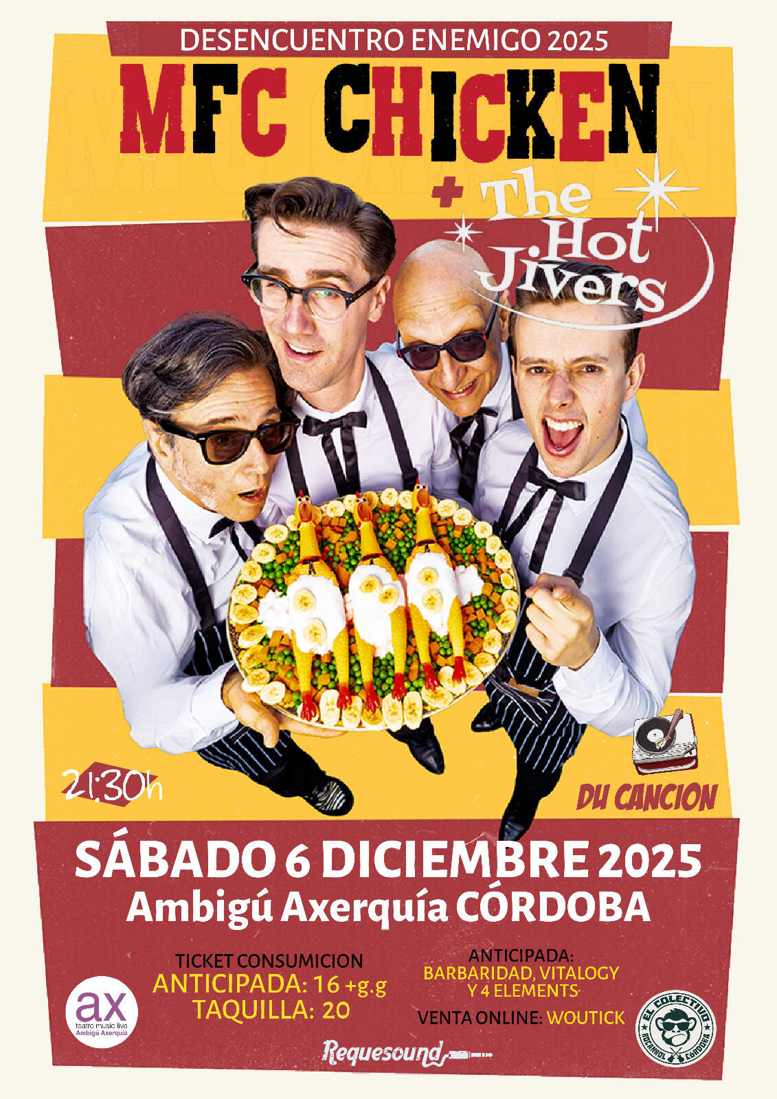 Cartel del concierto de MFC Chicken en Córdoba