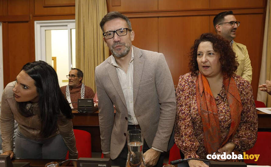 Mamen González, José Antonio Romero y Alicia Moya en el debate sobre el estado de la ciudad FOTO AYUNTAMIENTO DE CÓRDOBA