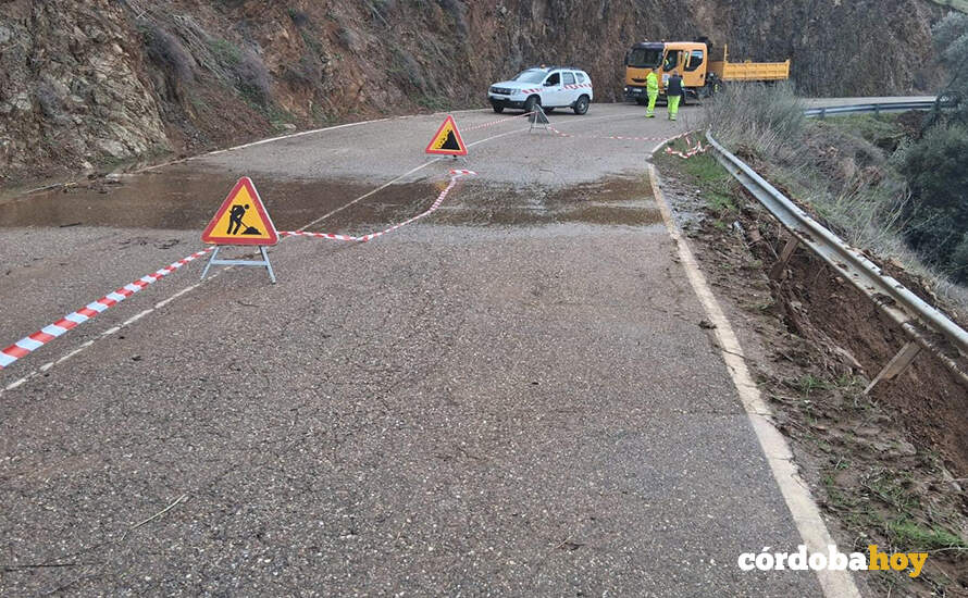 Deslizamientos en la CO-3406 FOTO DIPUTACIÓN DE CÓRDOBA