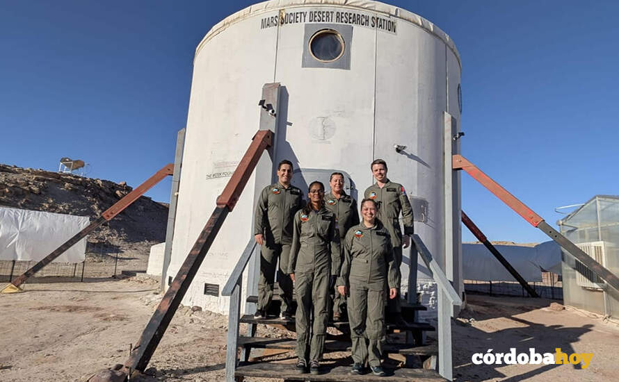 Mariló Torres en la misión espacial análoga en la Mars Desert Research Station ubicada en el desierto del Sur de Utah FOTO MARILÓ TORRES