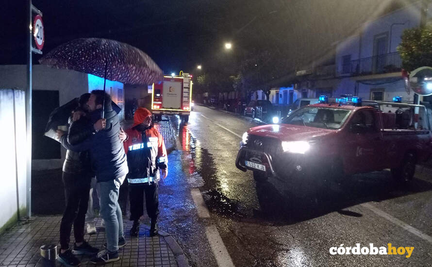 Actuación de los bomberos del Consorcio Provincial en Villafranca FOTO DIPUTACIÓN DE CÓRDOBA
