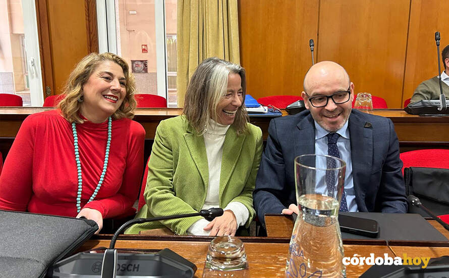 Eva Contador, Isabel Albás y Bernardo Jordano, en el Pleno ordinario de febrero de 2026