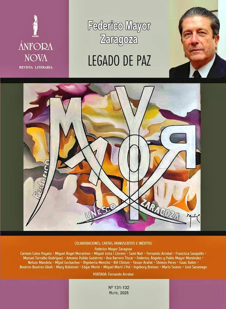 Portada del monográfico de Ánfora Nova dedicado a Federico Mayor Zaragoza IMAGEN ÁNFORA NOVA