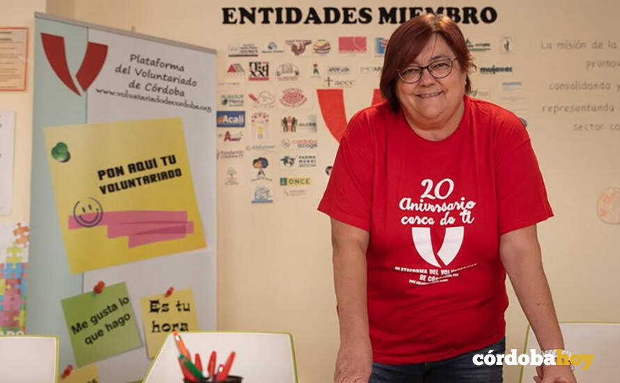 Pilar Pineda, presidenta de la Plataforma del Voluntariado de Córdoba