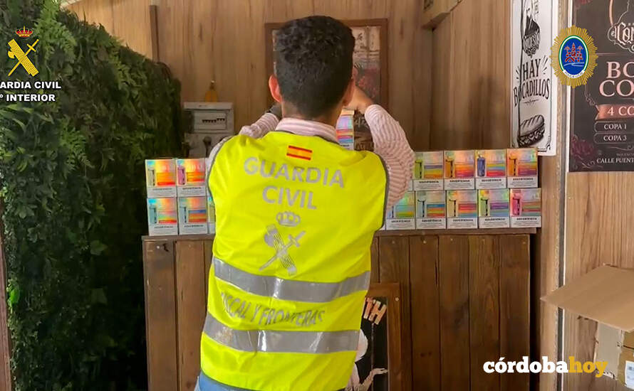 Actuación conjunta de la Guardia Civil y de la Policía Local de Córdoba en la Feria de Nuestra Señora de La Salud FOTO GUARDIA CIVIL